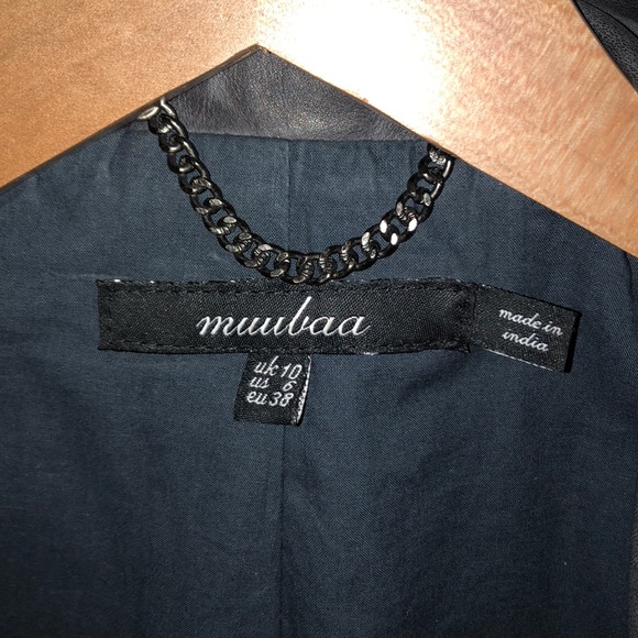 Black distressed leather jacket - Picture 5 of 7